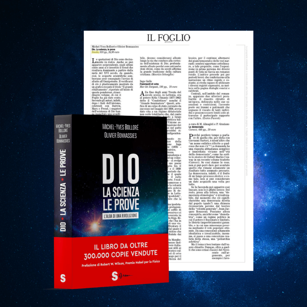 Una fogliata di libri dio la scienza le prove